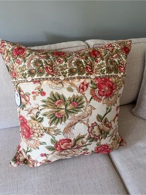 April Cornell Floral Decorative Feather Throw Pillow -